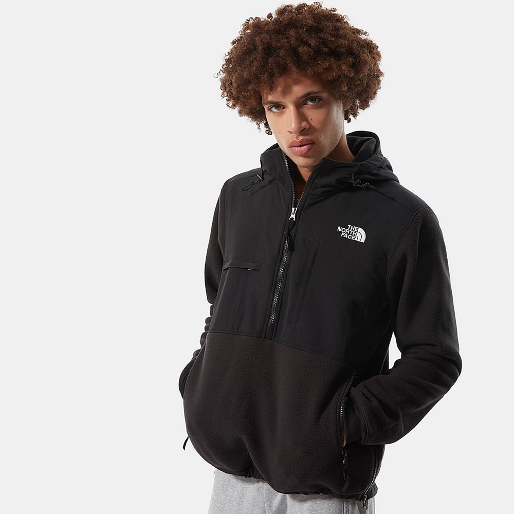 The North Face Fleece Mens Australia - The North Face Denali 2 Anorak Black (BLX-605213)